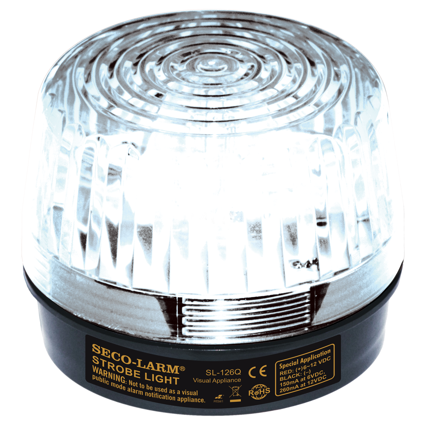 Xenon Tube Strobe Light - Clear, 6~12VDC - SECO-LARM USA Inc
