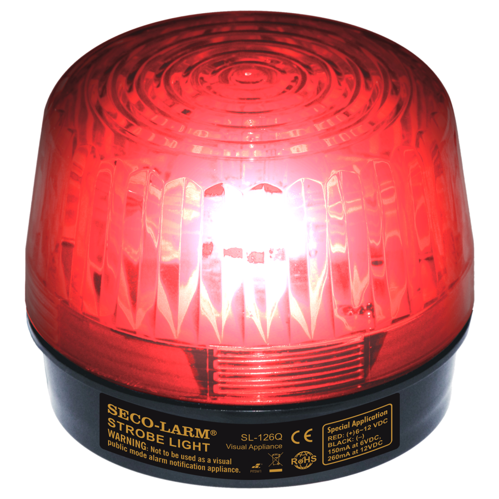 Xenon Tube Strobe Light - Red, 6~12VDC