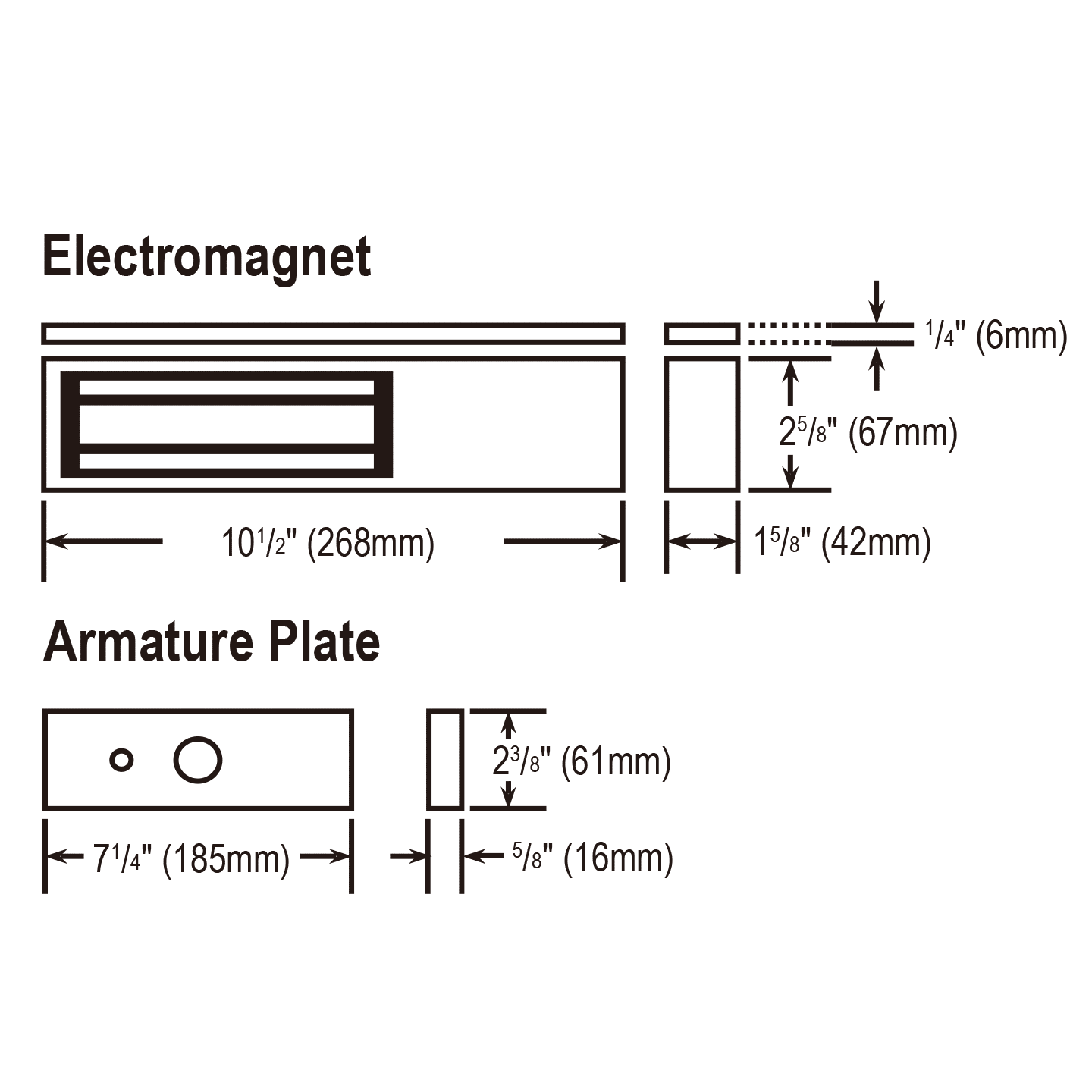 CR-675, Cerradura magnética con sensor de estado de puerta