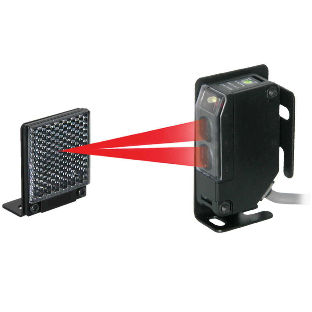Reflective Photoelectric Beam Sensor, 35ft