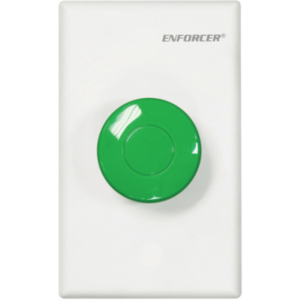 Compact Rte Button RTE Plate, Green Mushroom Cap Button with White Plate - SECO-LARM USA Inc