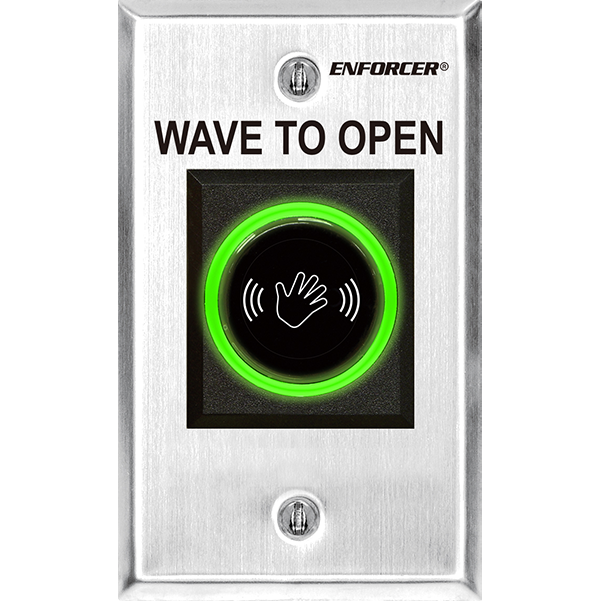 Wave-To-Open Sensor with Manual Override Button - English