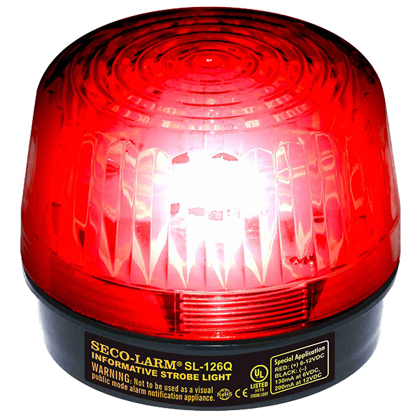 Strobe Light, 6~24VDC, Red - SECO-LARM USA Inc