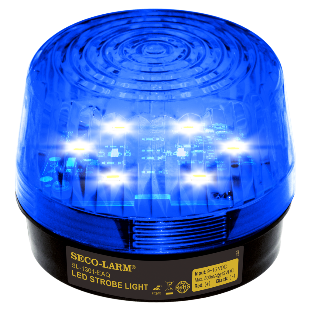Blue LED Strobe Light, 8 LEDs, Flash only, 9~15 VDC