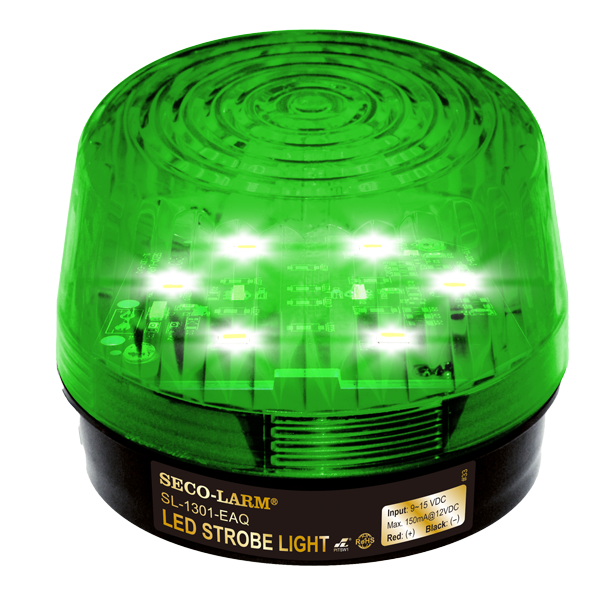 Green LED Strobe Light 6 LEDs, Flash only, 915 VDC SECOLARM USA Inc