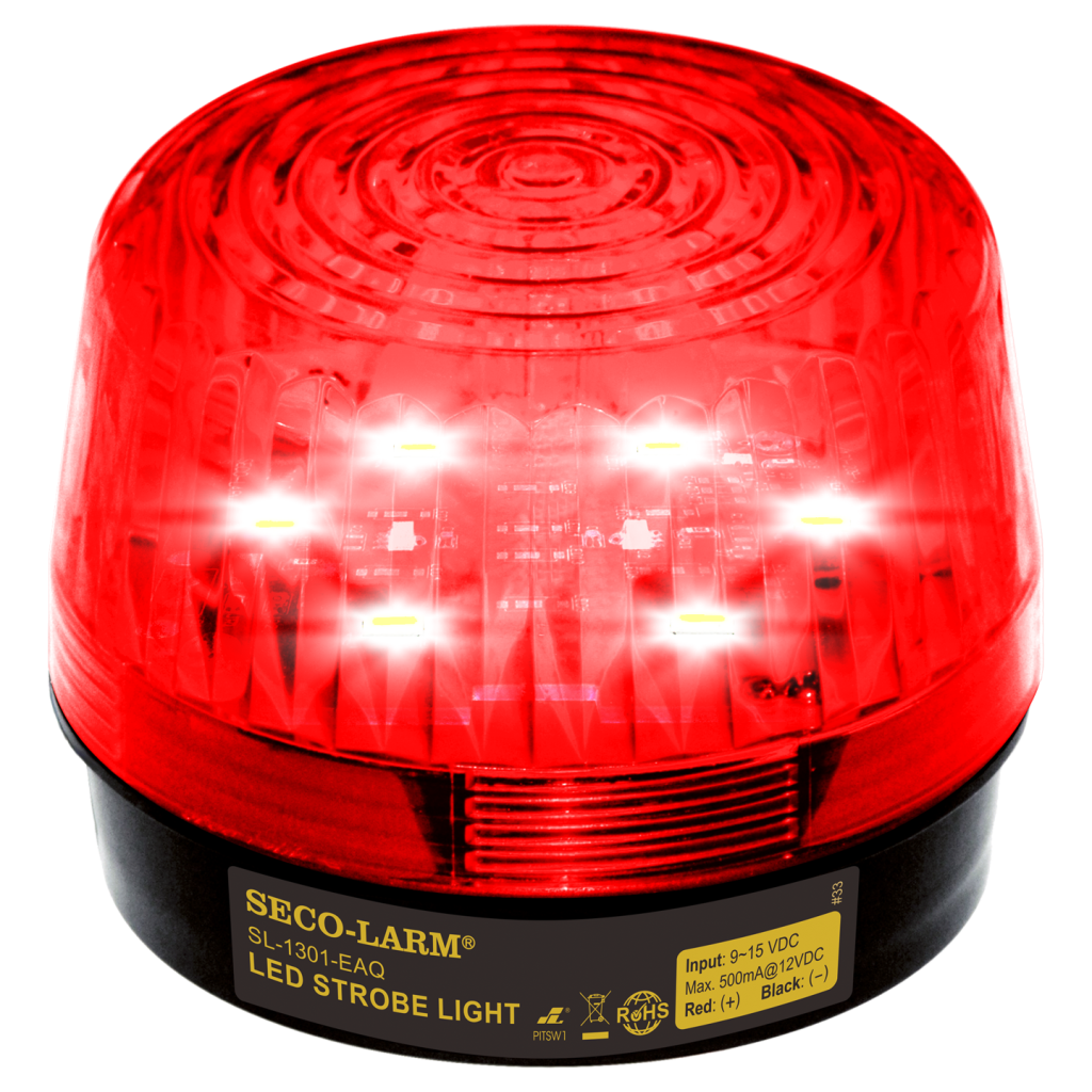 Red LED Strobe Light - 8 LEDs, Flash only, 9~15 VDC