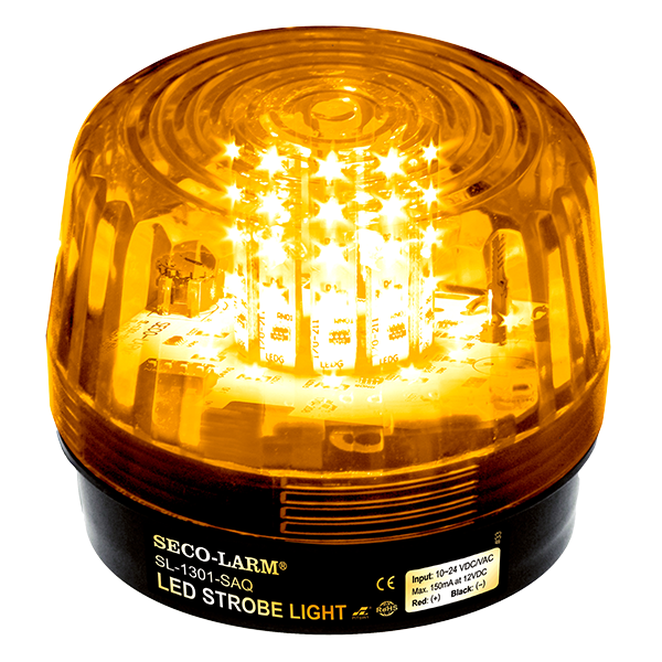 LED Strobe Light, 54 LEDs, 100dB Siren, 924 VAC/VDC, Amber SECOLARM