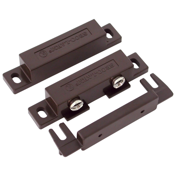 Screw-Terminal Surface-Mount Magnetic Contact - Brown, 3/4" (19mm) Gap, Closed loop, UL Listed