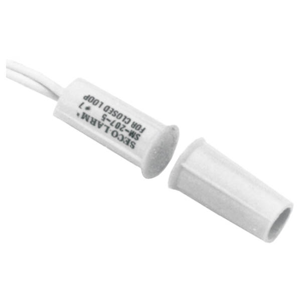 Contacto magnético de montaje oculto de 3/8", Stubby - blanco, separación de 3/8" (10mm), bucle cerrado