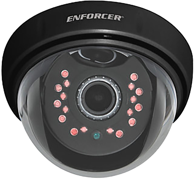 Indoor Dome Camera with IR LEDs & 3Axis Gimbal 3.6mm Lens, 540 TV