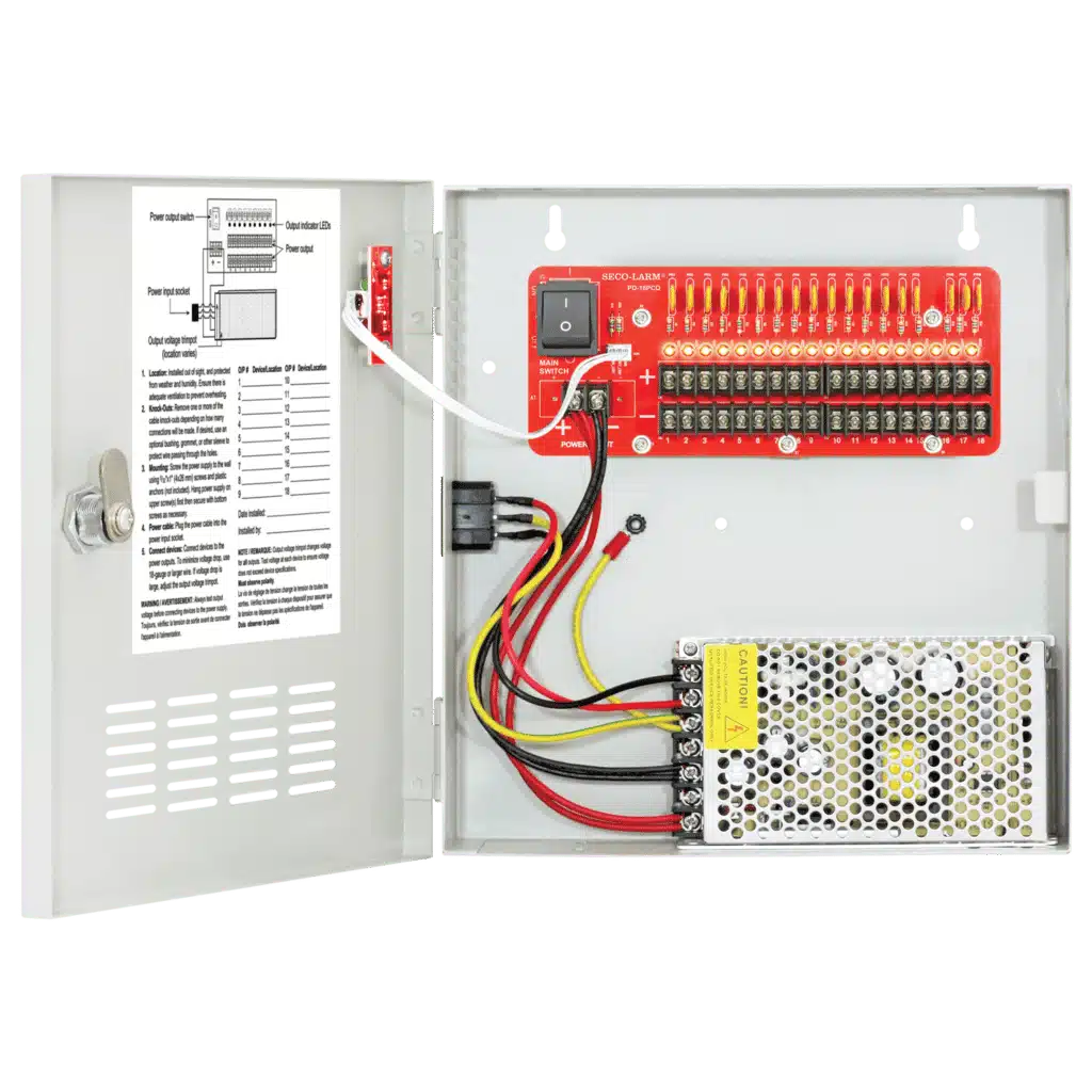 12VDC Switching CCTV Power Supply, 18 Outputs, 30A total