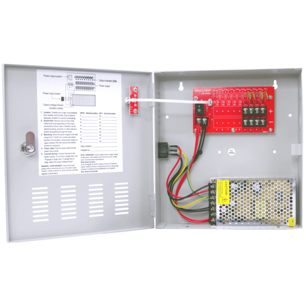 Fuente de alimentación CCTV conmutada de 12 V CC, 4 salidas, 5 A en total
