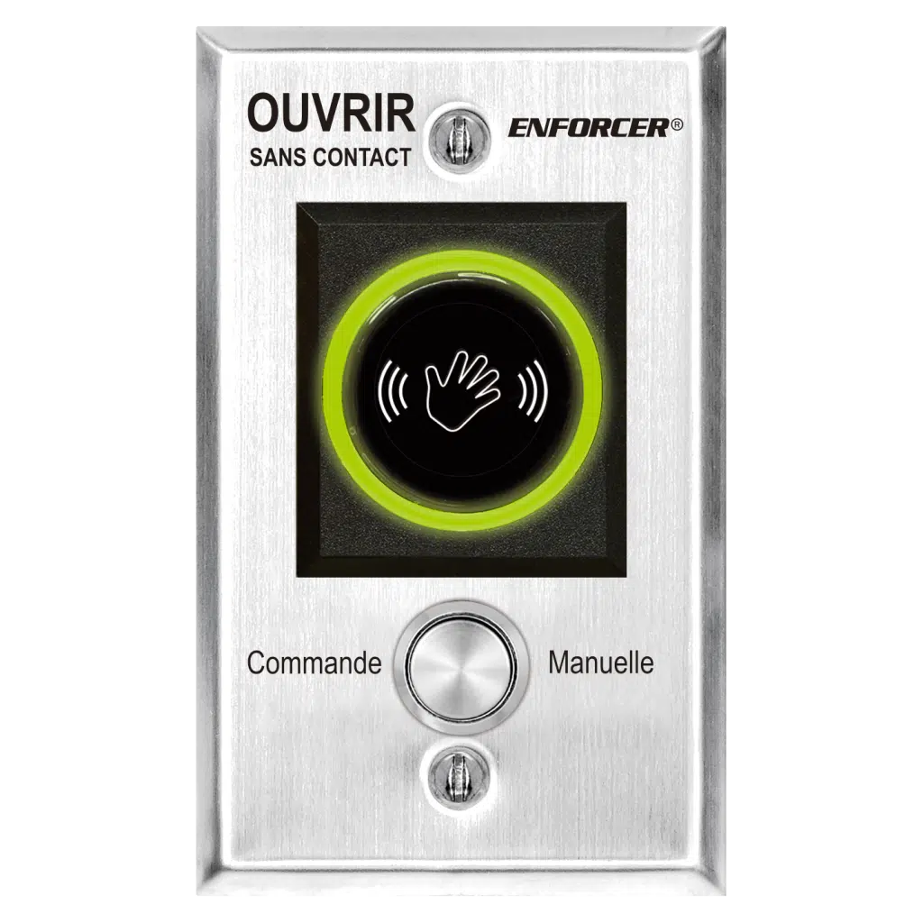 Wave-To-Open Sensor with Manual Override Button - English