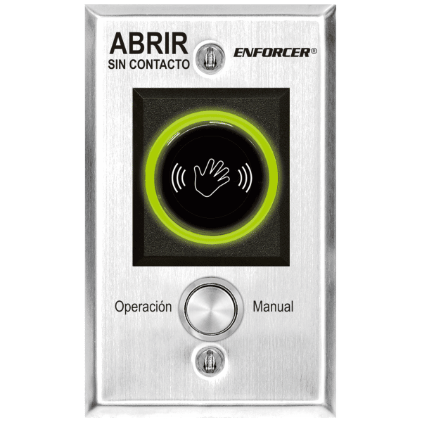 Sensor de onda para abrir con botón de anulación manual - Español