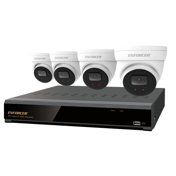 Kit de NVR y cámara - NVR 4K de 4 canales + 4 cámaras IP de 5 MP + disco duro de 2 TB