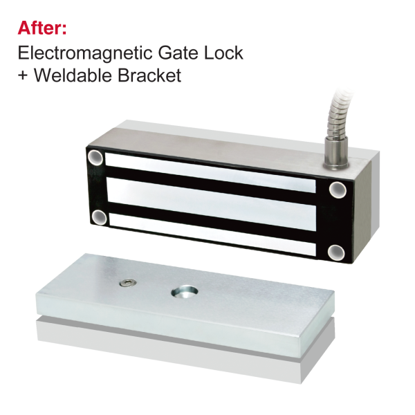 600-lb Electromagnetic Gate Lock Weldable Bracket - SECO-LARM USA Inc