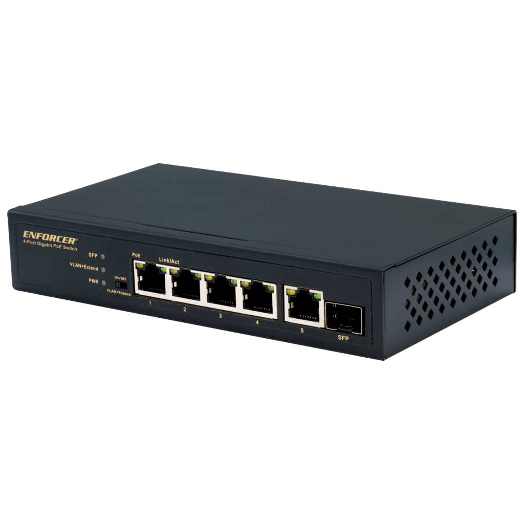 STEAMEMO 26 Port Gigabit Ethernet Unmanaged PoE Switch, 24 Gigabit PoE+  Port@360W, 2 SFP Slots, Metal Casing, Fanless, 802.3AF/at, Plug and Play