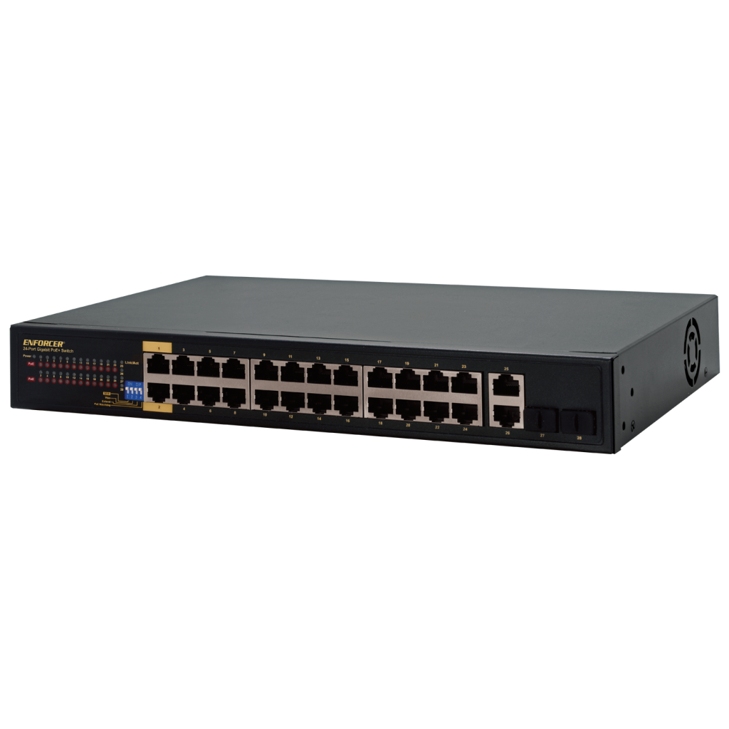 24-Port Gigabit Unmanaged PoE+ Switch with AI