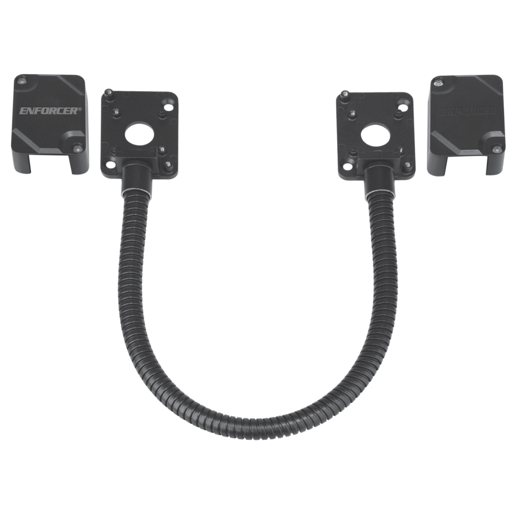 Cordón Blindado para Puerta Eléctrica - Cubiertas Desmontables, Negro, 15" (39cm)