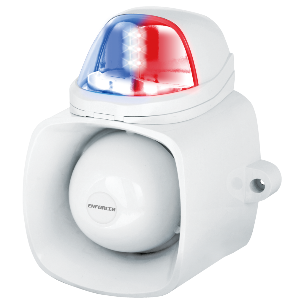 Active Deterrent Siren/Strobe with Broadcast