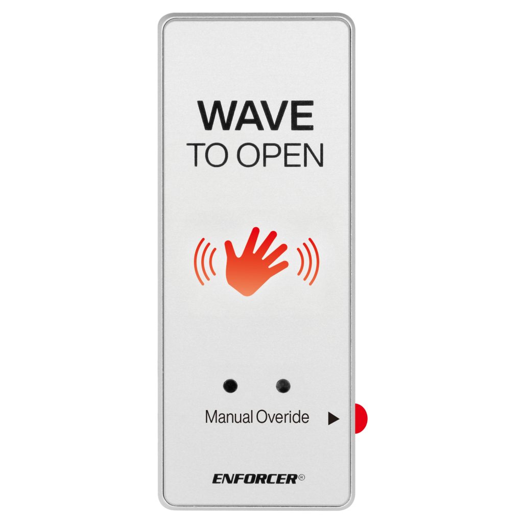 Outdoor Wave-To-Open Sensor with Override Button – Slimline